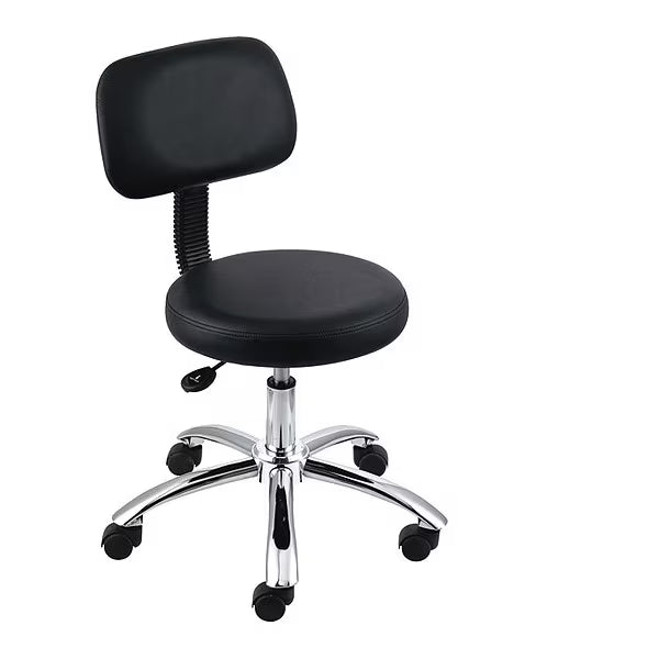 Lorell 16" round stool, adjustable height, swivel, vinyl seat, durable.